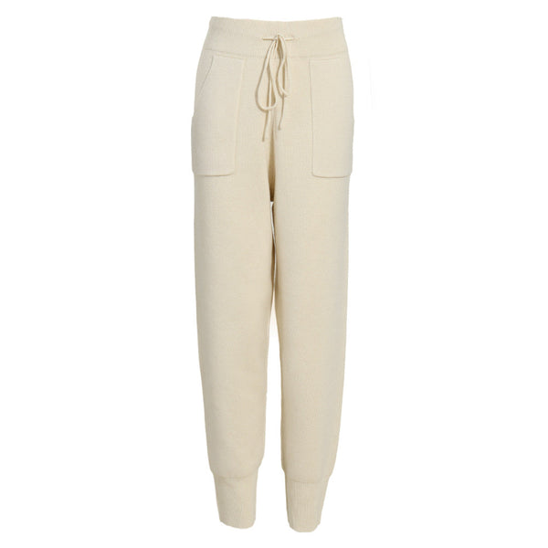 Ivory Cashmere Trousers