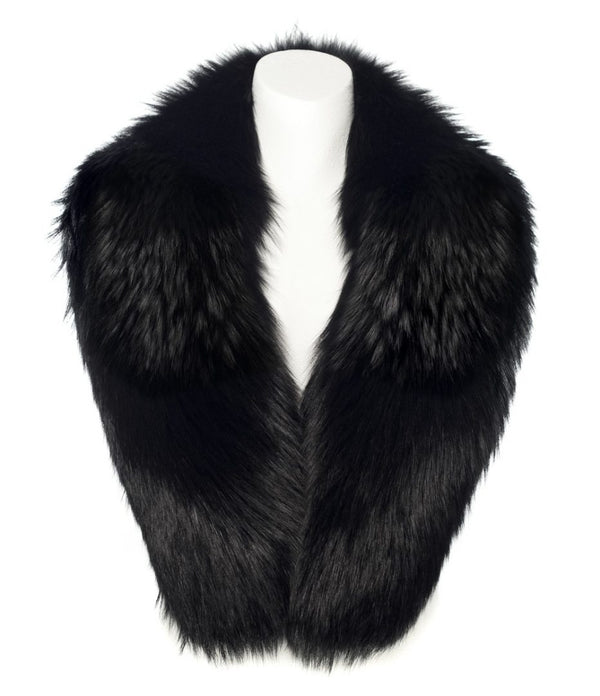 A black fox fur collar designed by MVFURS