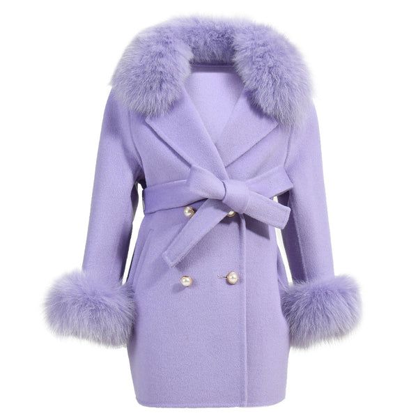 London Lilac Cashmere Kids Coat