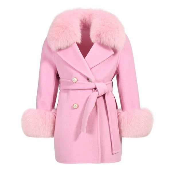 London Pink Cashmere Kids Coat