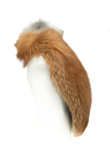A golden fox fur collar designed by MVFURS