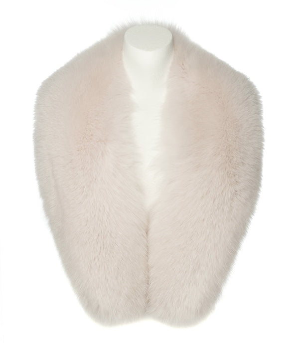 A light pink fox fur collar designed by MVFURS