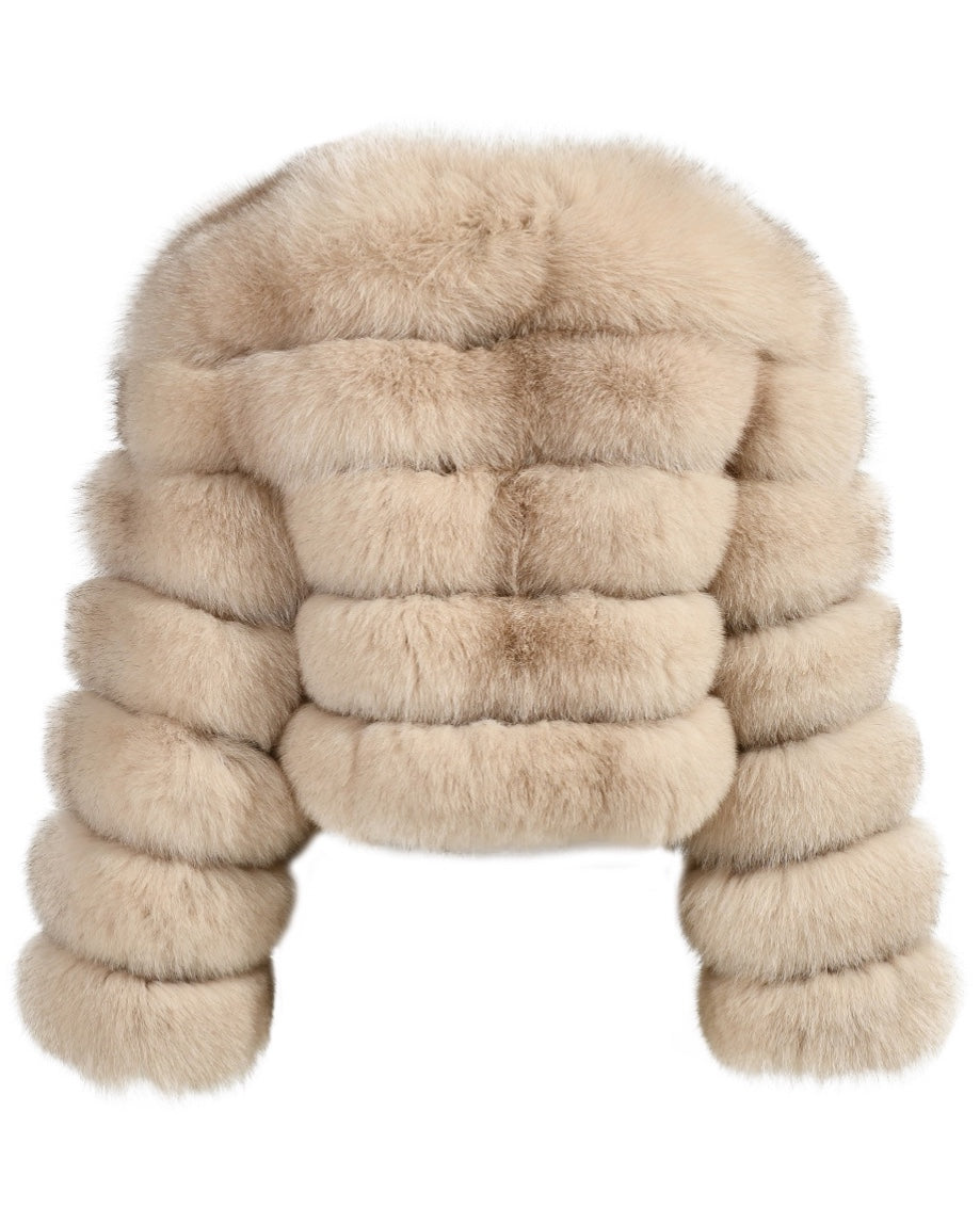 Women fox fur coat designed by MVFURS