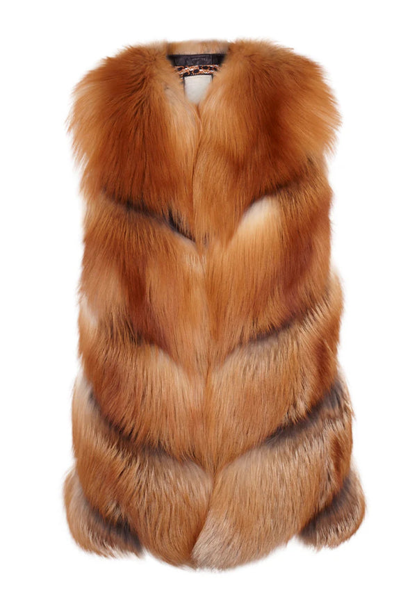 POLLY Red Fox Fur Vest