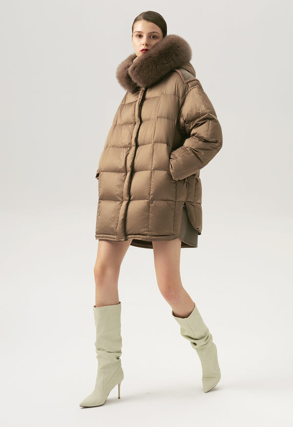 NATALIA Down Parka with Fur