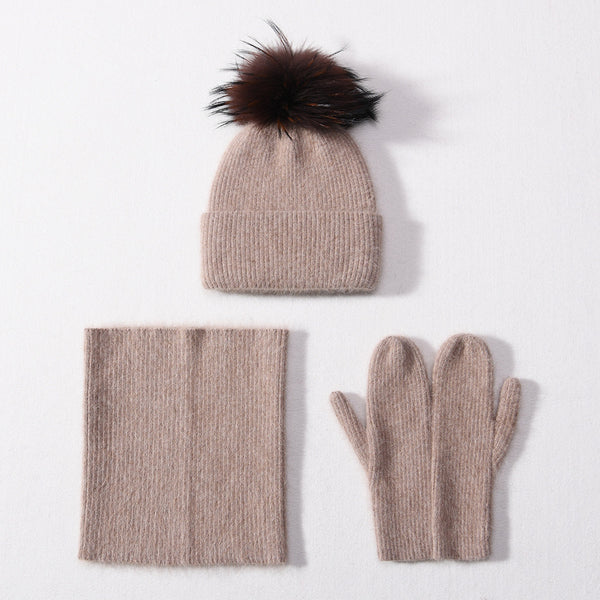 3 Piece Taupe Cashmere Set