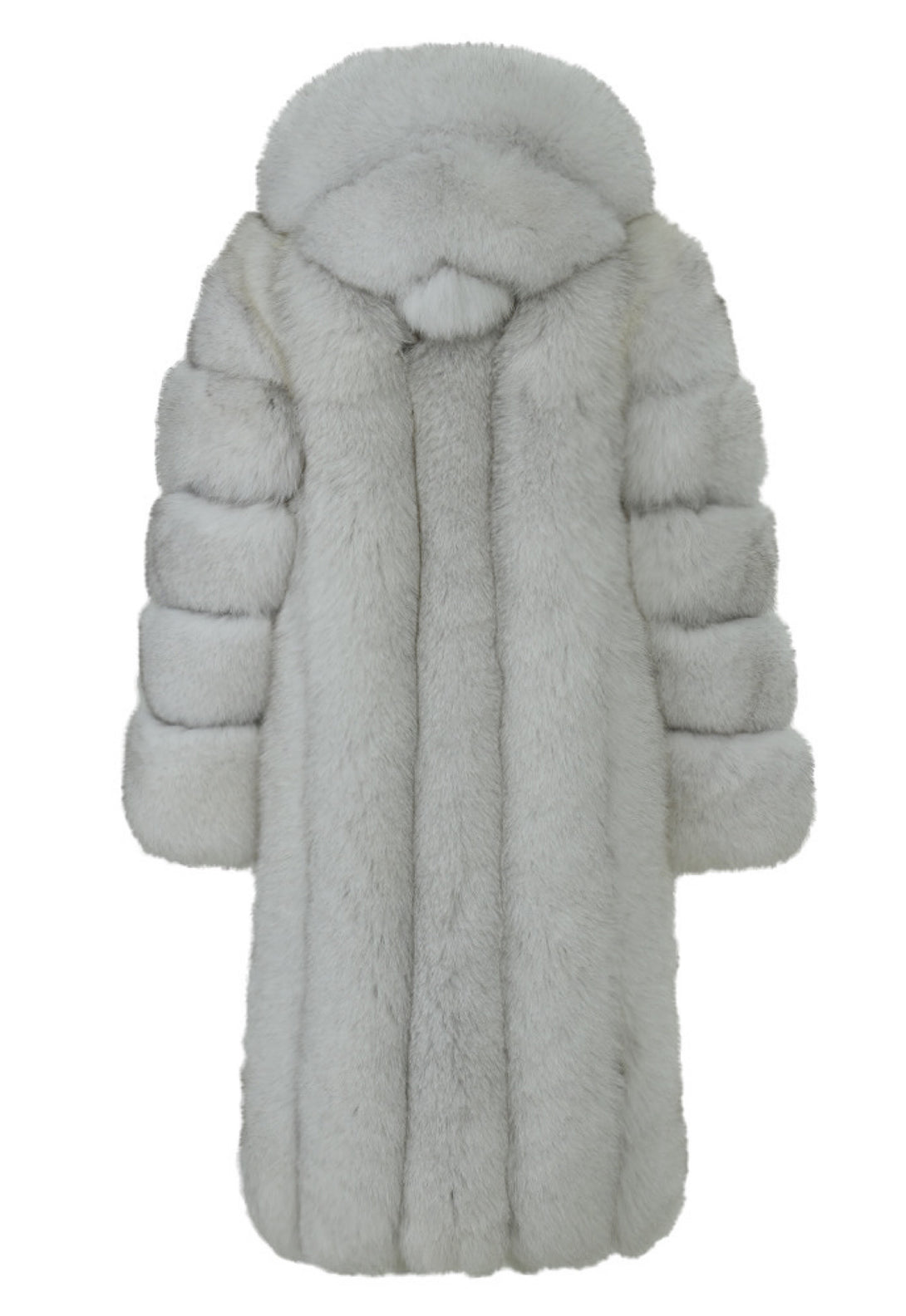 Chic MOSCOW Fox Fur Coat with a timeless, long design crafted from plush natural fox fur.