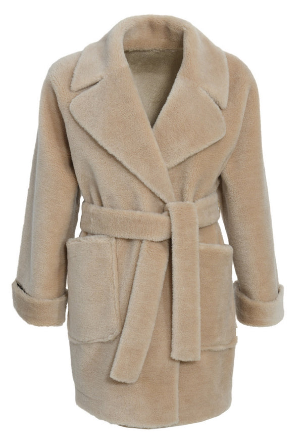 Beige Lambwool Coat