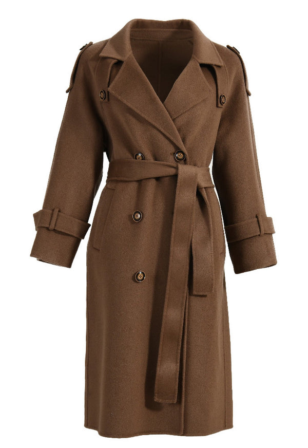 Brown Cashmere Trench Coat