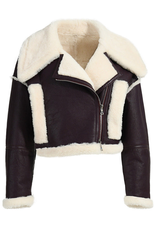 Black Shearling Leather Jacket
