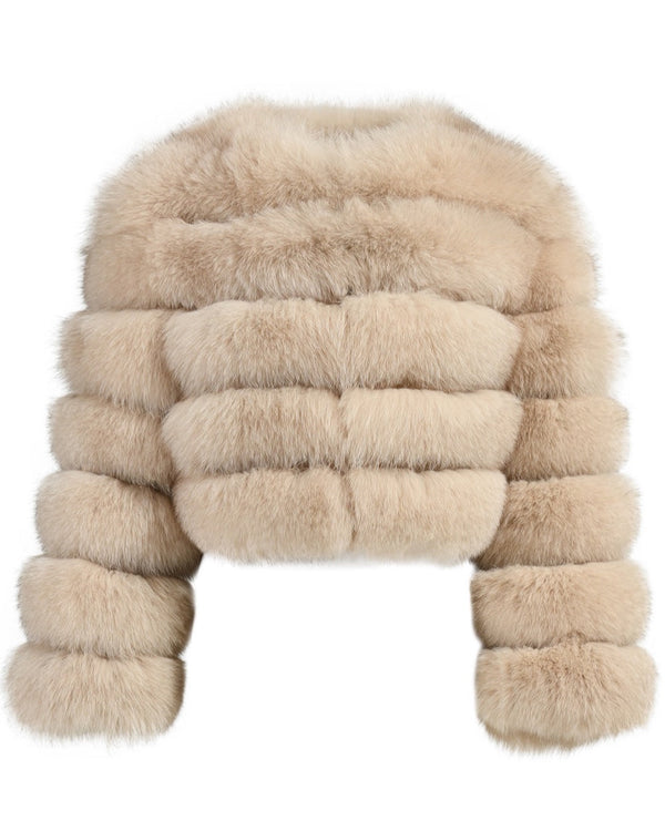 Women fox fur coat designed by MVFURS