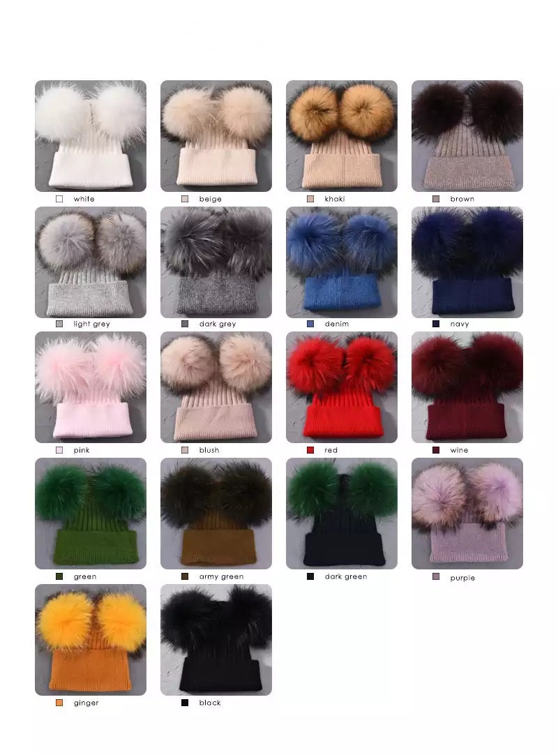  Selection of cashmere hats for woman.