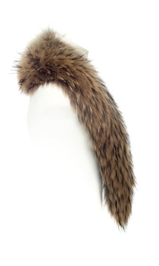 A raccoon fur collar designed by MULVANNI 